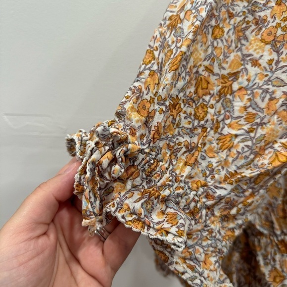 Old Navy Short Sleeve Balloon Sleeve Square Neck Floral Top Size XXL - Picture 4 of 6